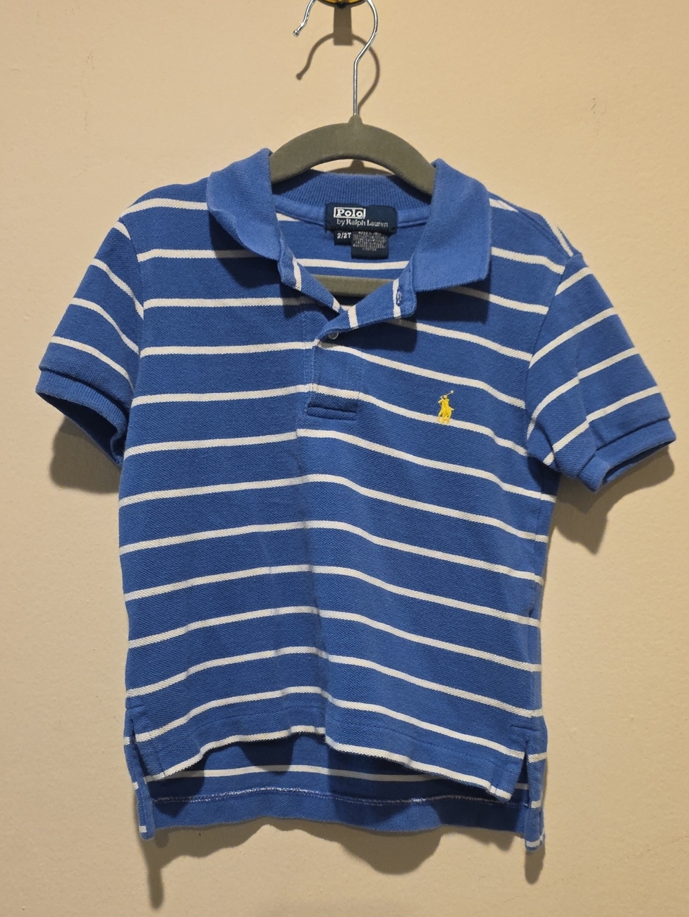 Polo by Ralph Lauren Blue and White Striped Polo 2t Vintage